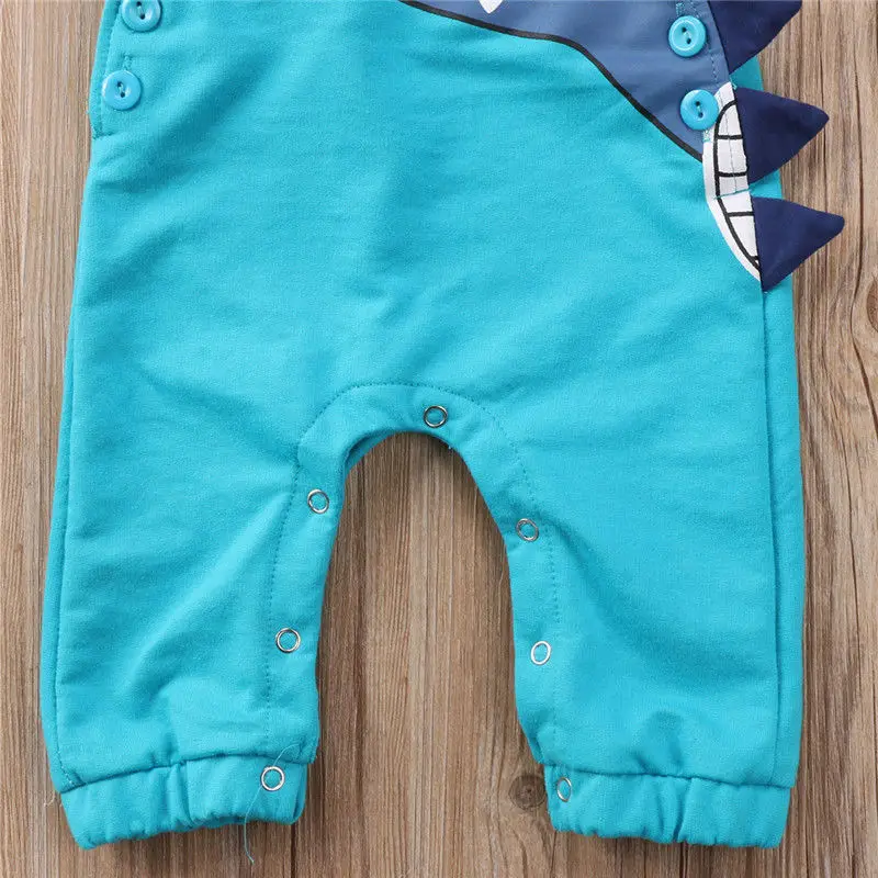 Pudcoco Newest Fashion Newborn Baby Boy Girl Clothes Cotton Dinosaur Strap Romper Jumpsuit Outfit Sunsuit