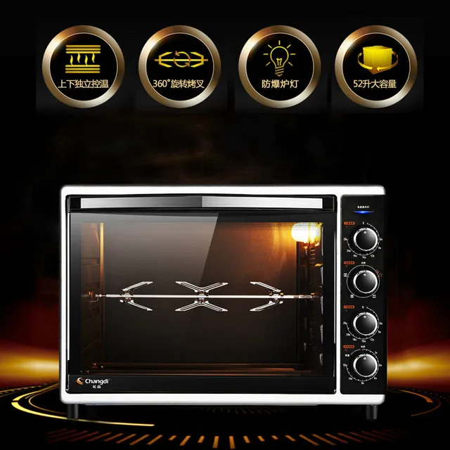Electric Oven 52 Liters Large Capacity Home Oven Multifunctional