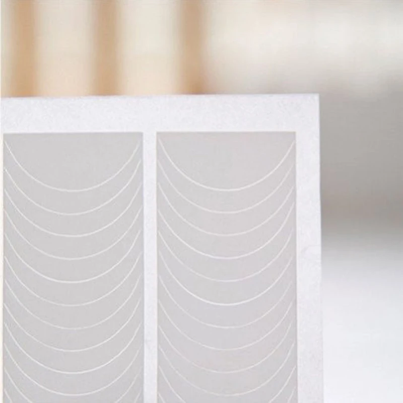 Shellhard 240pcs/5 Sheets Nails Guide Tips Stickers French Manicure Nail Art Decals For Nail DIY Styling Tools