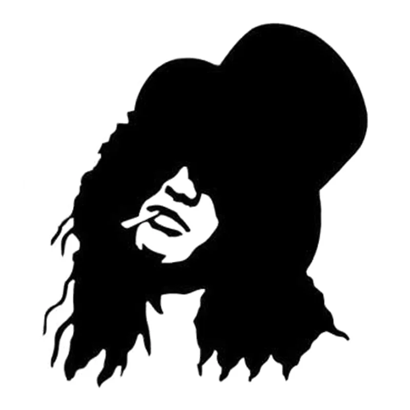 

13.8cm*15.5cm Slash Guns N' Roses Fashion Stickers Decals Car Styling Vinyl Black/Silver S3-7020