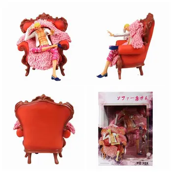 

Anime ONE PIECE GK Donquixote Doflamingo in a Sofa Figure Model Toys 23cm