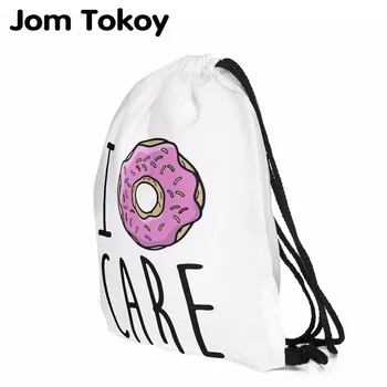 

New fashion escolar backpack 3D printing travel softback women mochila donut drawstring bag backpacks for teenage girls