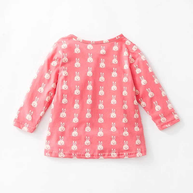 Little maven children brand baby girl clothes autumn new girls cotton long sleeve bunny print t shirt 51151