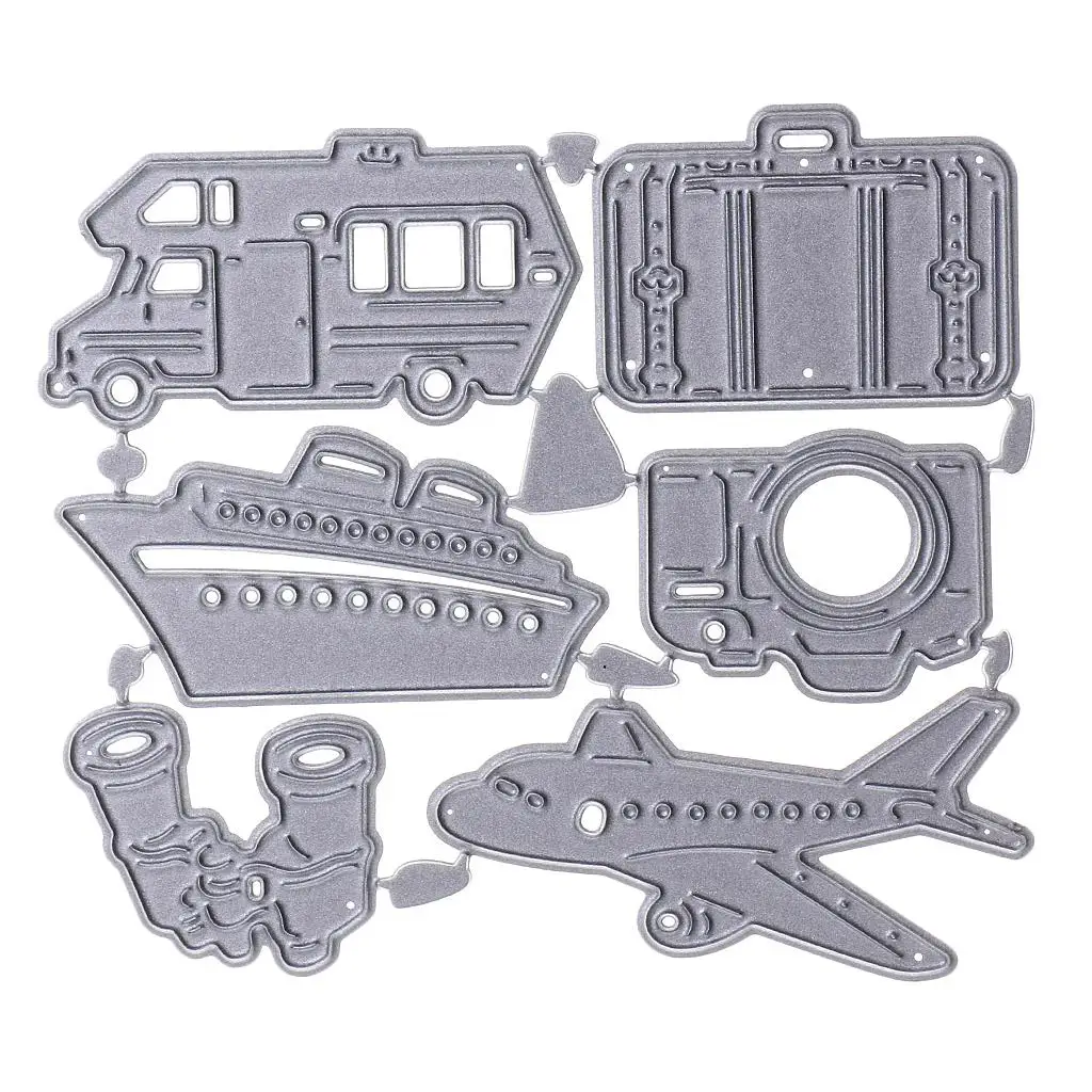 1 Set Travel Accessories Shape DIY Cutting Dies For Scrapbooking Album Craft