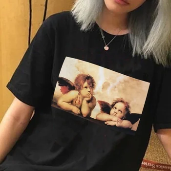 

fashion show YF Angel T Shirt Raphael Cherubs Sistine Madonna Angels T-Shirt, Women's Tops and Tees Angel Funny Printed Tees
