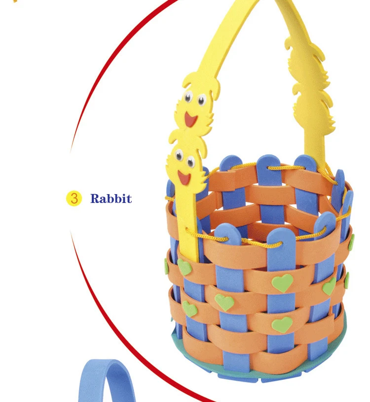 DIY Аппликация корзина дети ручной работы Нетканые Мягкие EVA мультфильм животных Цветок ведро в винтажном стиле Art Craft подарок 1 шт. DOLLRYGA