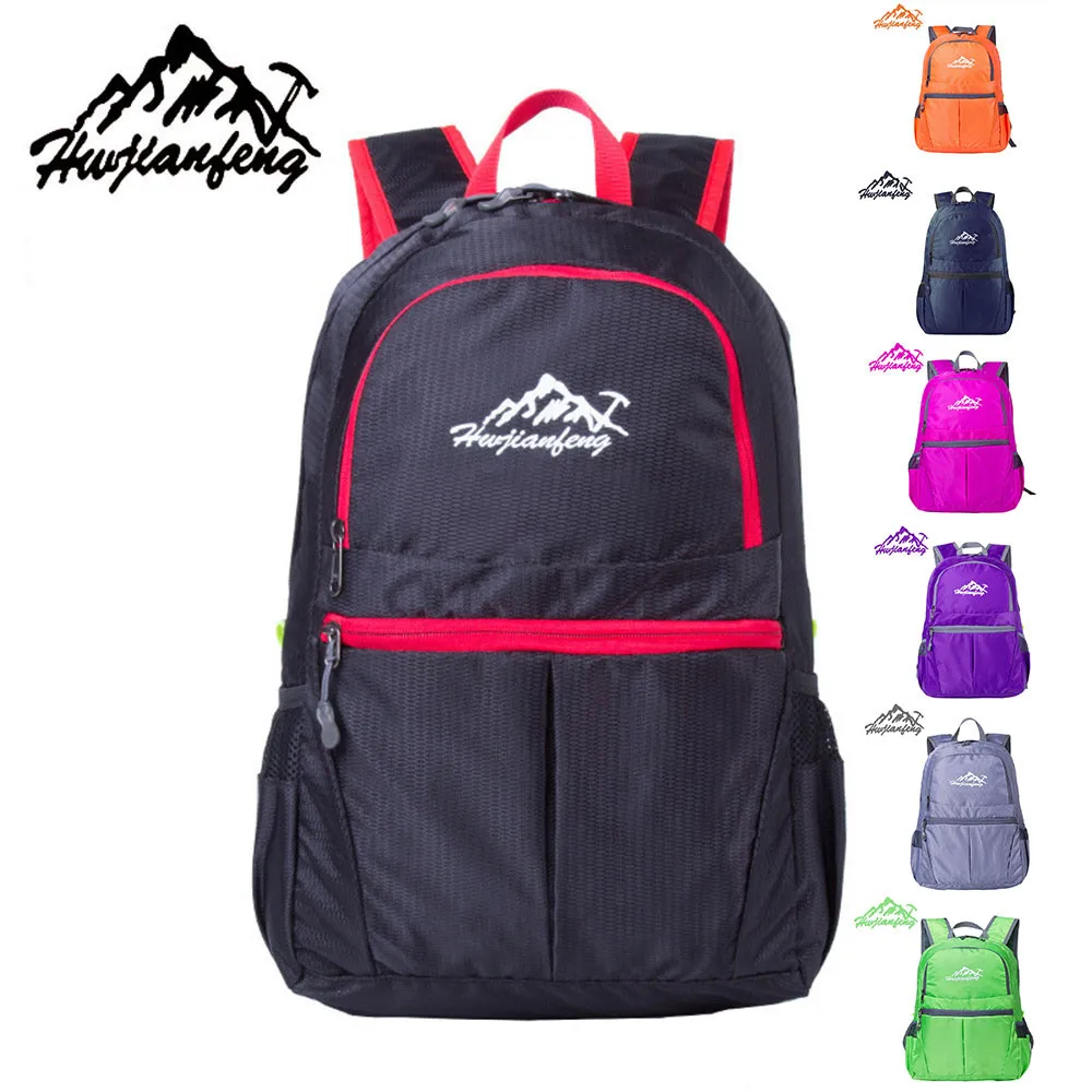 Unisex Travel Outdoor Waterproof Nylon Folding Backpack Men and Women