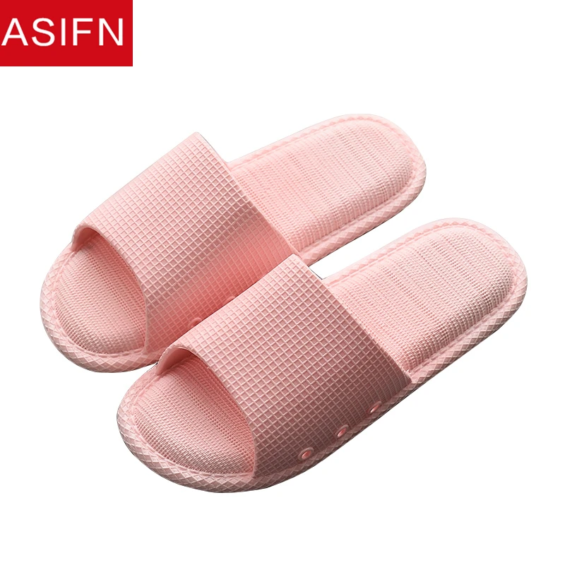 

ASIFN Women Slippers Bathroom Sandals Men Slides Female Summer Indoor Ight EVA Couple Soft Bottom Ladies New Arrive