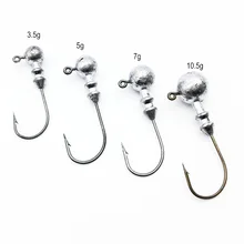 5 PSC/лот Высокое качество 3,5 г/5 г/7 г/10,5 г свинцовая головка крючок для ловли на приманку Крючки для мягкой приманки рыболовные снасти est