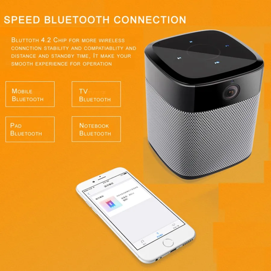Panoramic 180Degree 1080P HD Wifi IP Camera Built-in Bluetooth4.2 2X5W Stereo Speaker Dual Card for Recording & Playing Free APP_F8