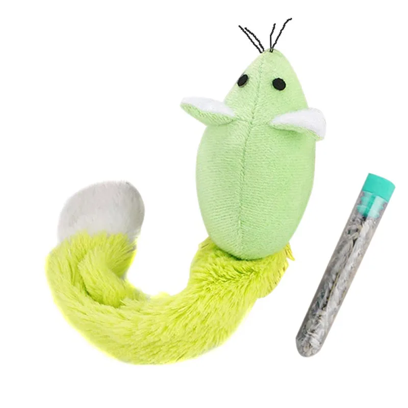

Long Tail Mouse Cat Teaster Toys Pet Cat Trainning Playing Interactive Toy with Catnip P7Ding