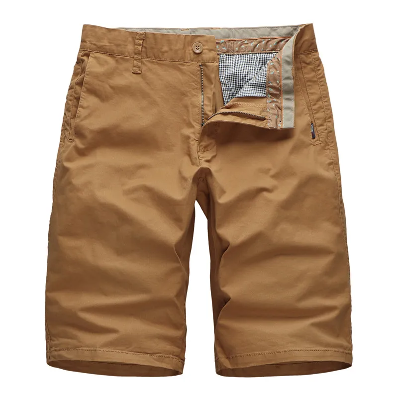 

2019 Men Slim Fit Solid Color Shorts Men Casual Work Uniform Half Pant Summer Beach Cotton Shorts Baggy Trouser Short Pants Male