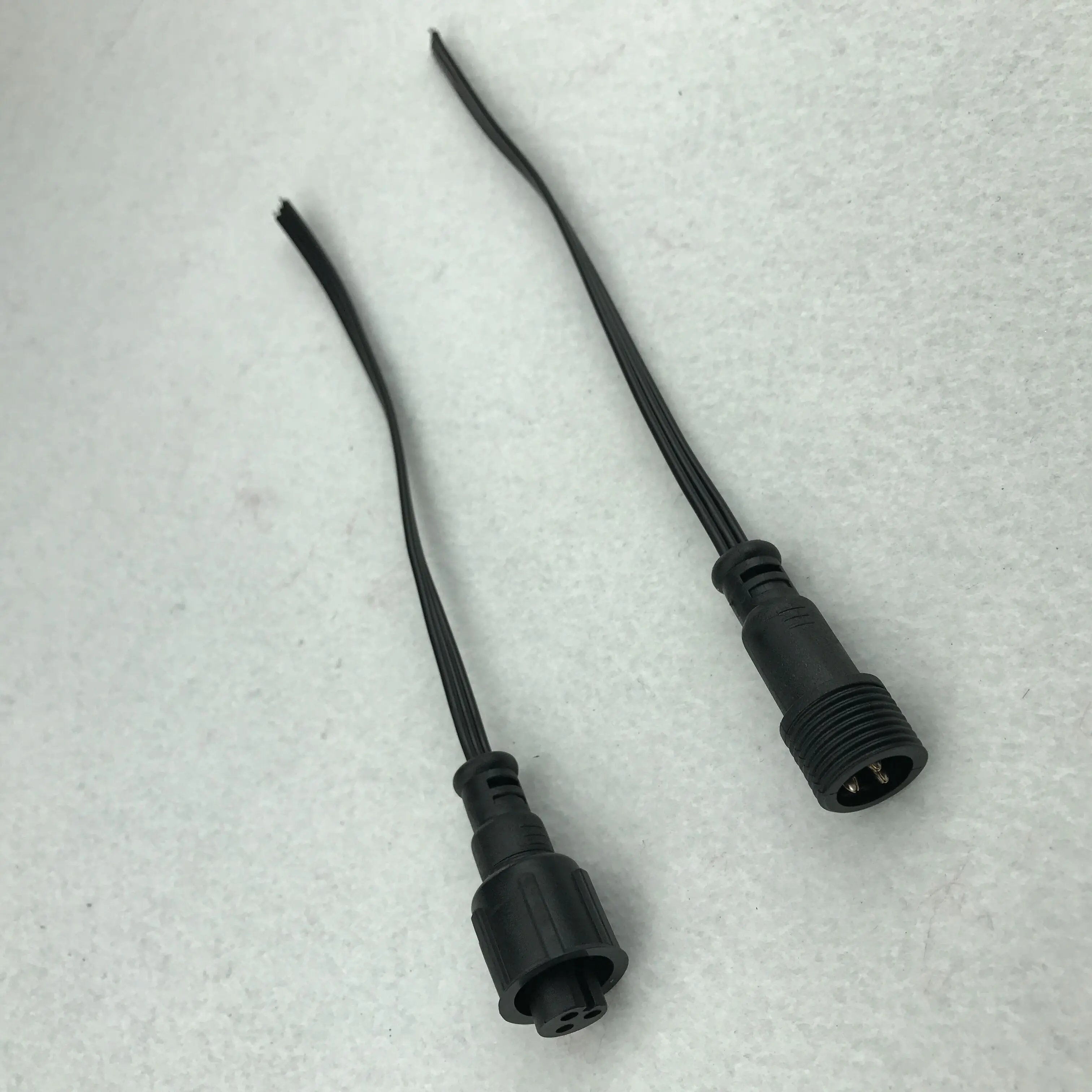 Плоский провод 18AWG xConnect трехжильный черный водонепроницаемый 20 см в длину каждый