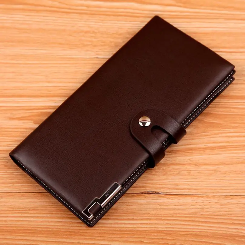 

HIINST Men Long Section Button Bifold Business Leather Wallet Card Coin Wallet Purse MAY9 Dropshiping Dropshiping N21