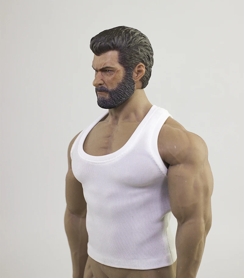 1/6 Scale Male Clothes Model Vest Black White Color Jeans Trousers For 12