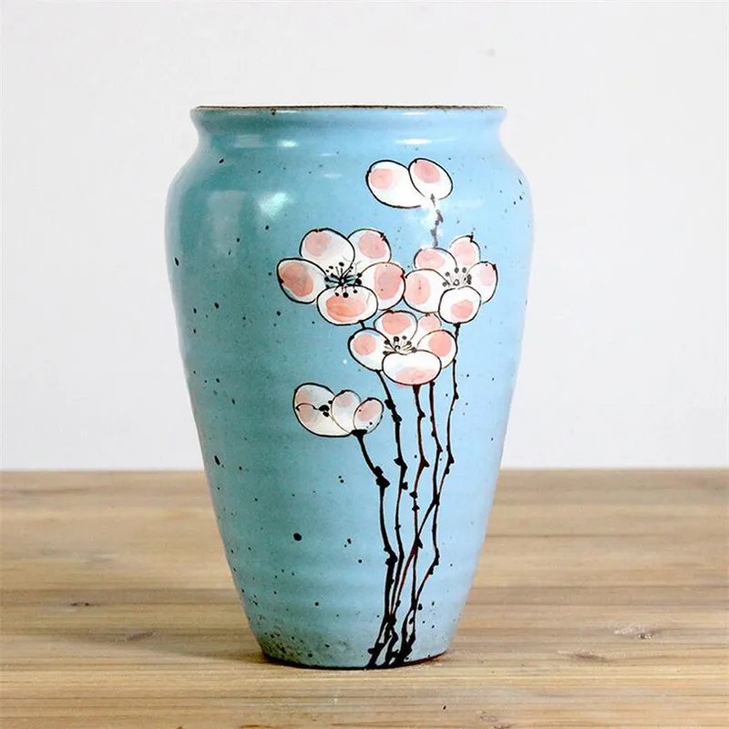 Flone Creative Artificial Flower Vase Ceramic Floral Pots Simulation