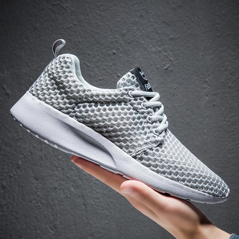 

Spring/Summer Mesh Shoes men lace up breathable causual shoes men Lightweight Big size 36-46 comfortable couple walking sneakers