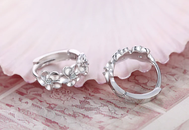 Модные женские серьги-гвоздики из стерлингового серебра 925 пробы, круглые серьги в виде цветка камелии с кристаллами, ювелирные изделия для ушей oorbellen