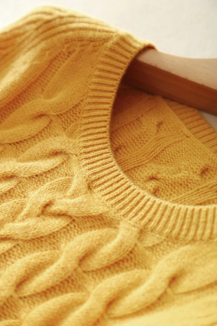 6 цветов, Модный женский кашемировый Женский вязаный пуловер с круглым вырезом и длинными рукавами, свитер, зима/осень, розовый, женский свитер