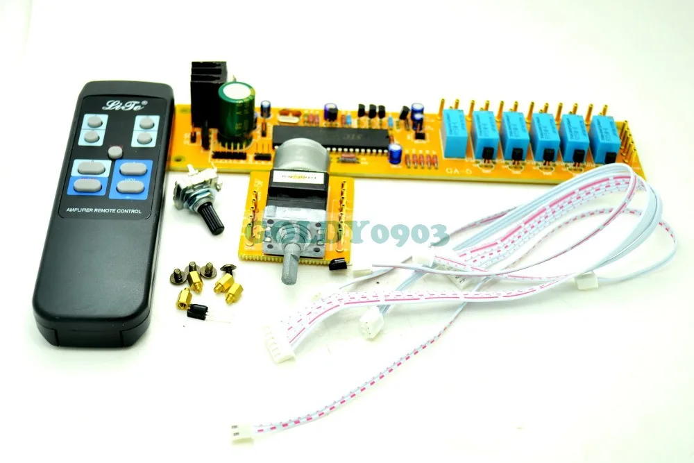 

GA-5 Four-Channel Remote Volume Kit ALPS Motor Potentiometer AC9-12V RCA Input
