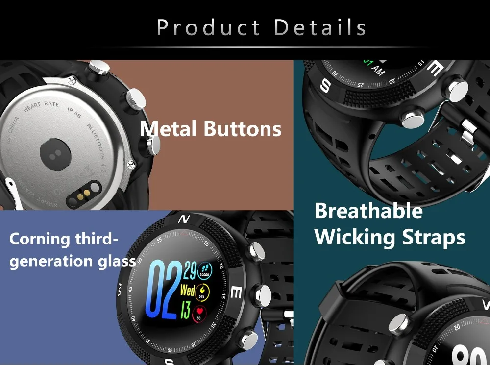 № 1 gps часы, спортивные Смарт-часы наручные часы мужские Для женщин Bluetooth 4,2 IP68 Водонепроницаемый Смарт-часы gps шагомер 1,3 дюймов