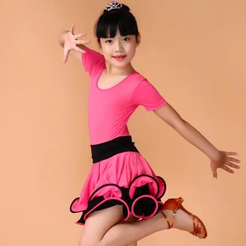 latina ballroom latin dance dresses clothes child lange girls dance costumes for competition salsa samba carnival costumes