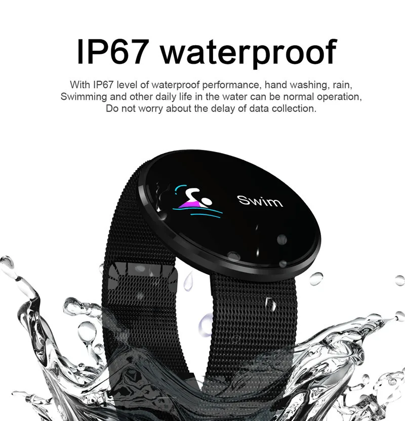 IP68 Водонепроницаемый Смарт часы Bluetooth с пультом дистанционного Камера спортивные, с экраном сердцебиения, умные часы, монитор для сна и фитнеса часы