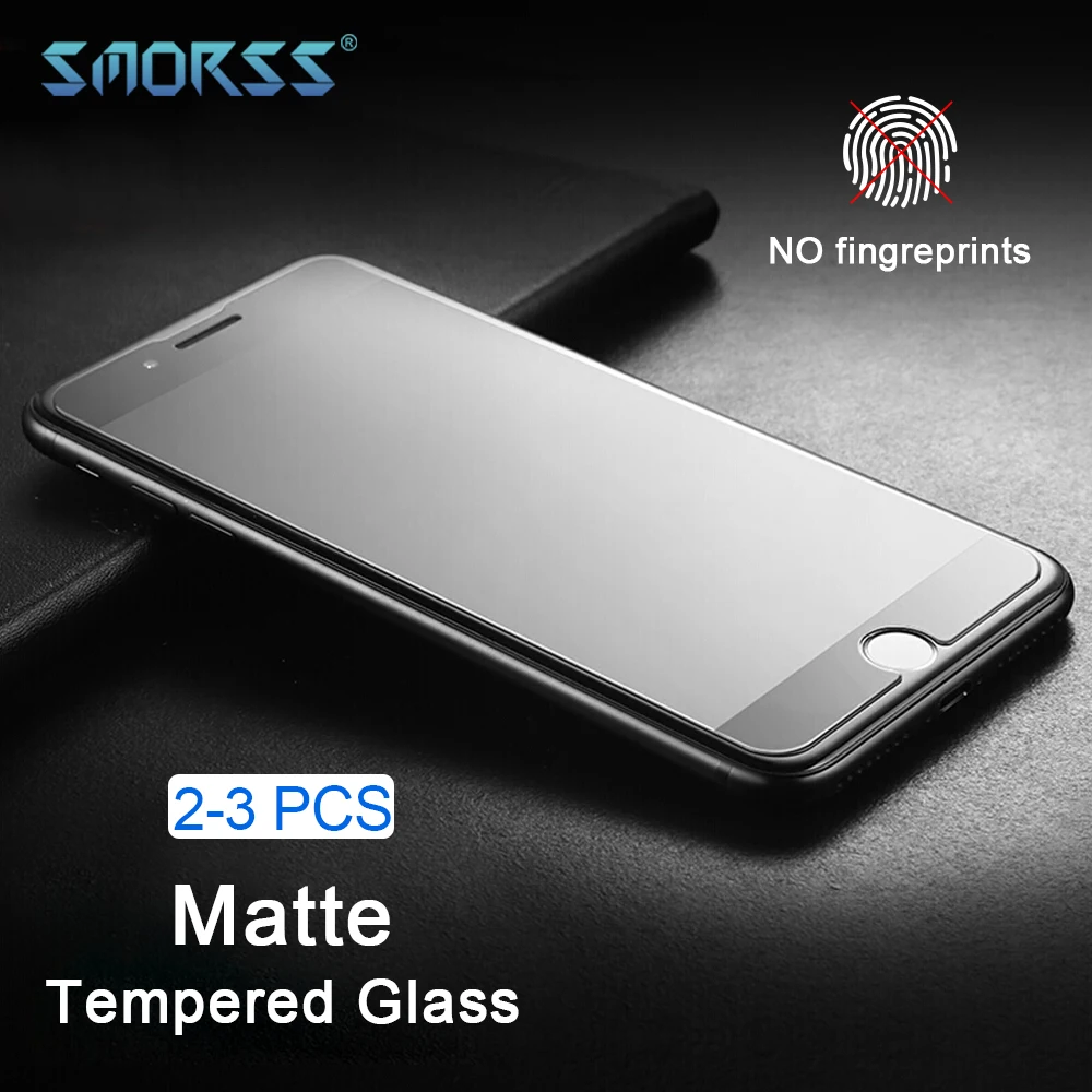 SMORSS 2 шт матовое закаленное стекло для iphone X 6 6s 6P P 7 7P 8 8P 9H твердость Анти-взрыв
