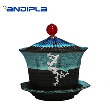 Креативный керамический тисненый серебряный узор Gaiwan домашний кунг-фу чайный сервиз, кружка для вина ручной работы Пуэр Улун чайники художественный чайник подарки