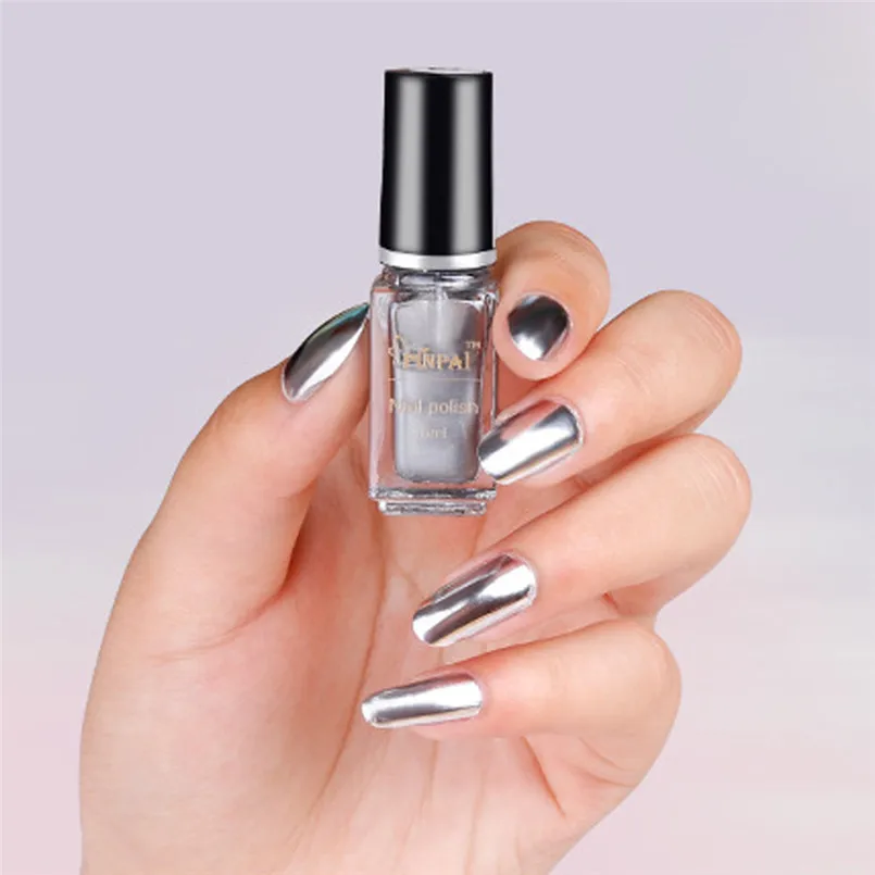 6ml Mirror Nail Polish Plating Silver Paste Metal Color Mirror Silver