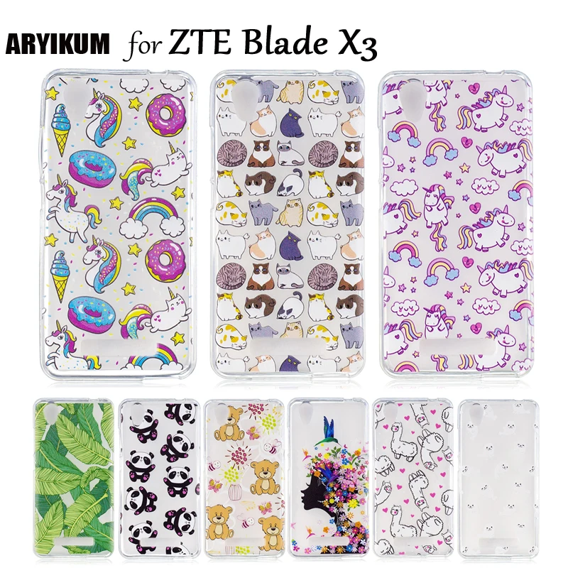 

For ZTE Blade T620 Cover Case ZTE Blade D2 X3 Soft Silicone Clear Transparent TPU Shell For ZTE Blade X3 Protector Phone Cases