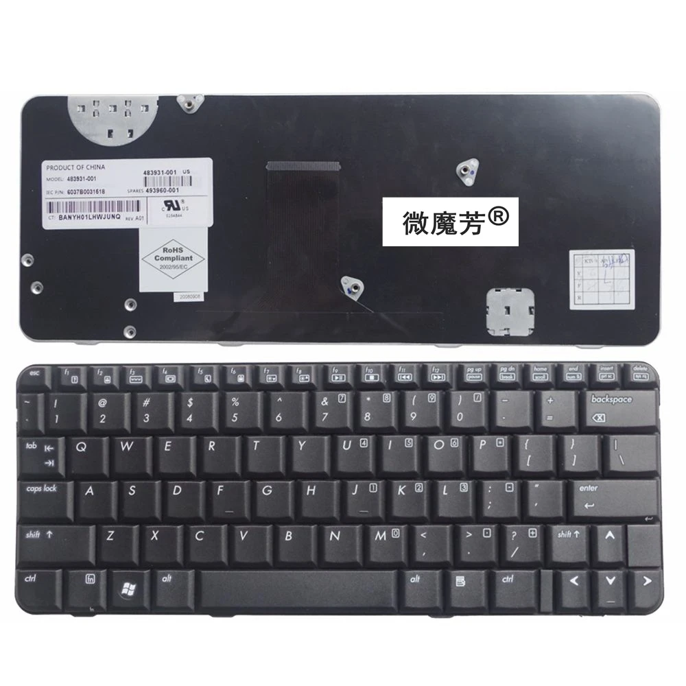 

US Black New English Replace laptop keyboard FOR HP CQ20 2230 2230S
