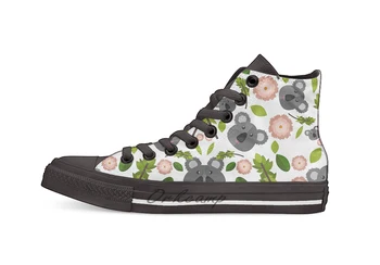 

Koala Pattern Casual High Top Canvas shoes sneakers For Drop shipping