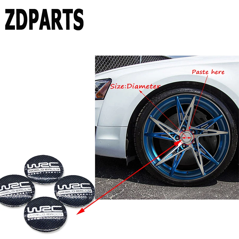 ZDPARTS 4X 56 мм WRC колпачок на ступицу колеса автомобиля наклейка для Skoda Octavia A5 A7 2 Rapid