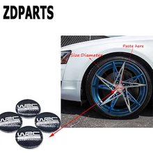 ZDPARTS 4X 56 мм WRC колпачок на ступицу колеса автомобиля наклейка для