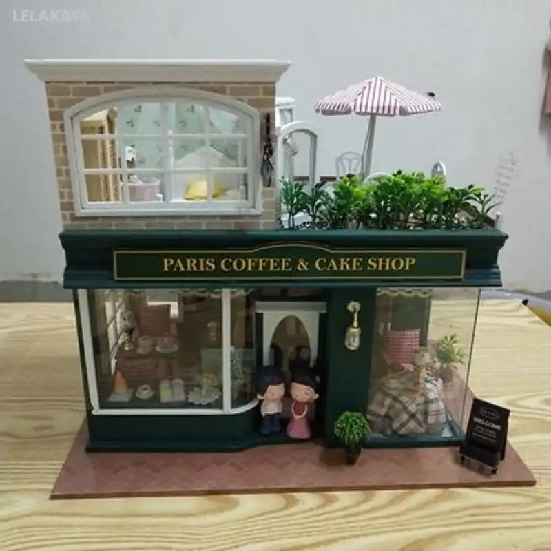 Diy Paris Coffee Cake Shop Large Doll House Handmade Craft
