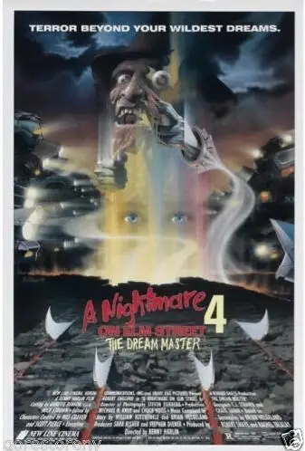 Кошмар на ELM STREET 4 Dream Master фильм Шелковый плакат декоративной живописи 24x36 дюймов |
