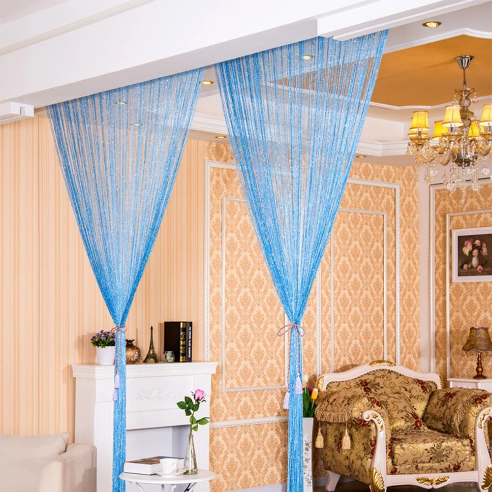 

1 pcs High quality Silver flash line curtain silver thread curtain home hotel decoration backdrop Hot sale