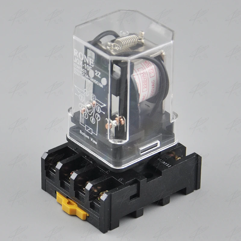 Intermediate relay JQX-10F 2Z small general relay with base 8PIN DC12V DC24V AC110V AC220V