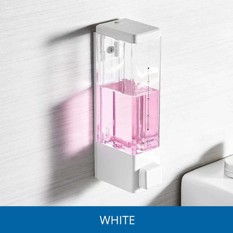 Fapully дозатор жидкого мыла 250 двойной настенный черный хром квадратный аксессуары для ванной комнаты оборудование удобство современный P144 - Цвет: Single White