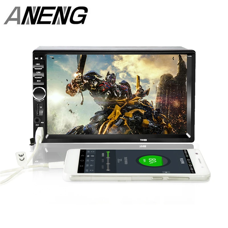 7018B Double 2 Din Car Video Player 7 inch Touch Screen Multimedia player MP5 Player USB FM Bluetooth Support Rear View Camera