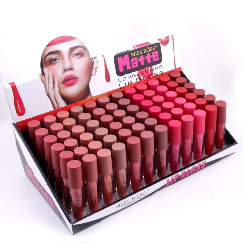 MISS ROSE Lip Gloss colour makeup Transparent tube cup waterproof