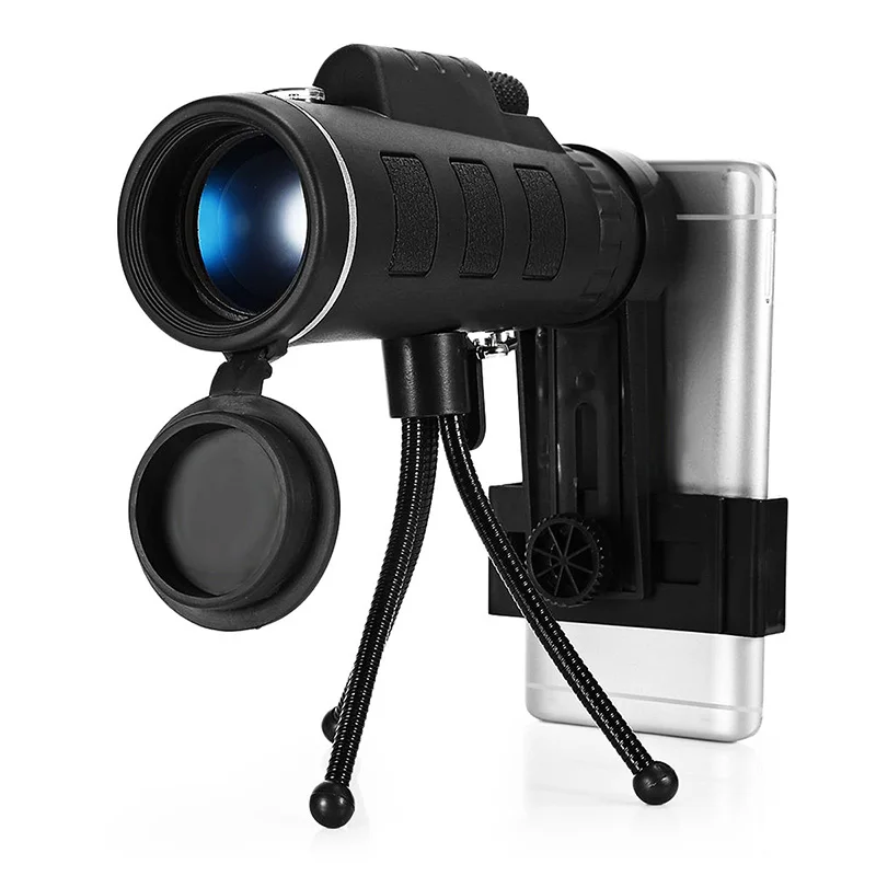 

New 40x60 Outdoor Single Mini HD Monocular Telescope Cell Phone Camera Lens Triangular bracket Set Mobile Phone