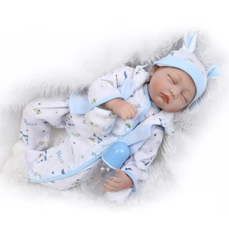 Reborn Dolls Babies Sleeping Newborn Dolls with Clothes and Hat,20