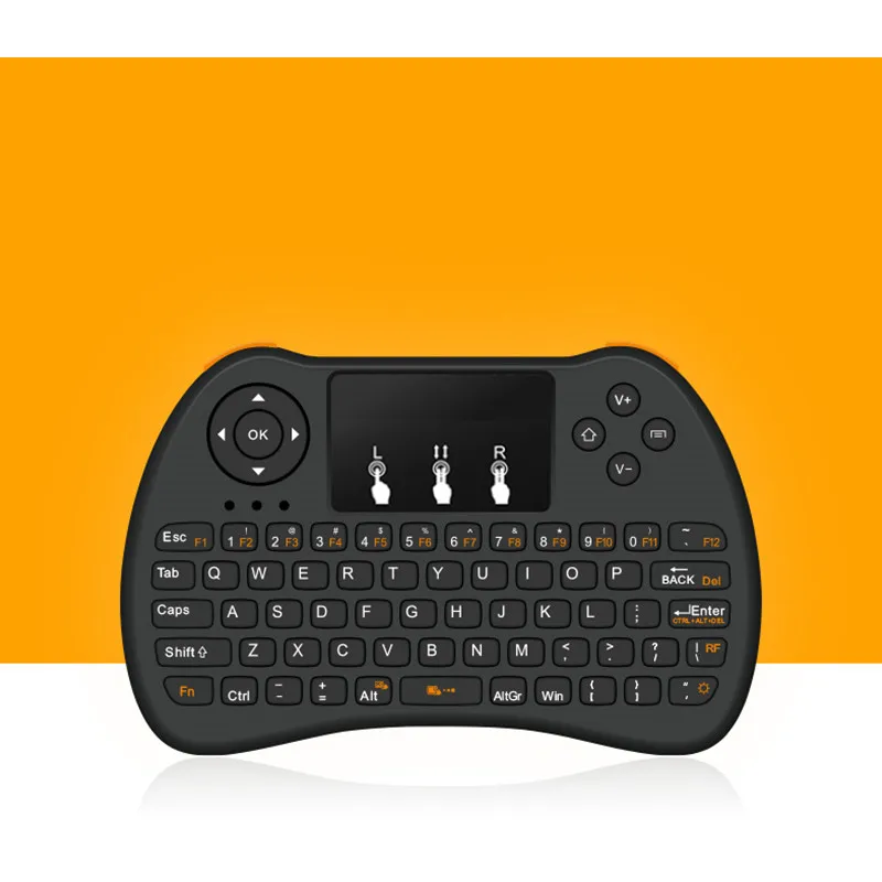 Color: EN i8 with Backlit Calvas H9 Mini Wireless Keyboard Backlit 2.4GHz Air Mouse with Backlight Remote Control Touchpad for Android TV Box Google Smart TV