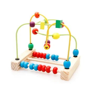 

Wooden Around Beads Frame Educational Toy Baby Learning Arithmetic Color Recognition Abacus Beads Toys for Kids