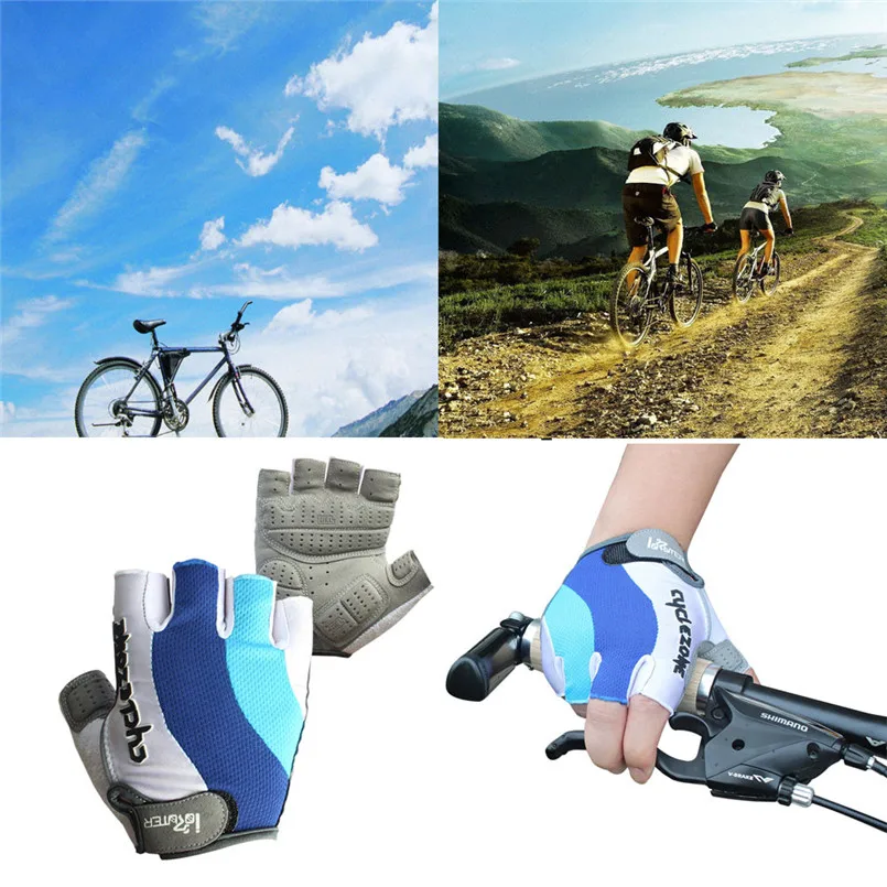 

New Outdoor Cycling Bike Bicycle GEL Shockproof Sports Half Finger Glove M-XXL 2017 cycling gloves sports camping