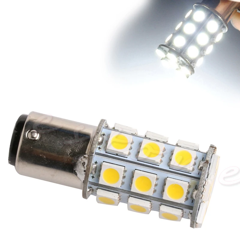 1 шт. 1157 15D P21/5 Вт 27SMD 5050Car 12В светодиодный задний светильник лампа теплый белый