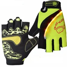 Summer outdoor Sport breathable led bike gloves for men