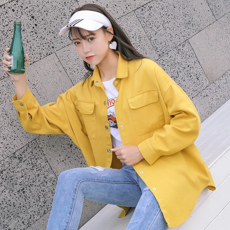 2018 De Mode Nouvelle Black La Ljj0131 Patch Femmes Chaud Femme Bf green Taille Plus Automne Lâche Designs Lettre Printemps Veste Manteau Tops Style yellow rWn0AqwYr